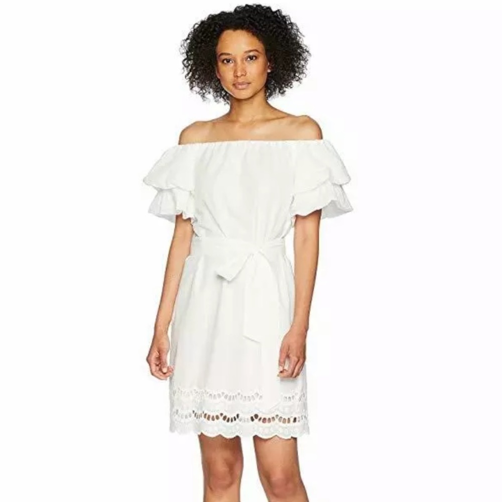 Collection By Bobeau White Off Shoulder Dress
